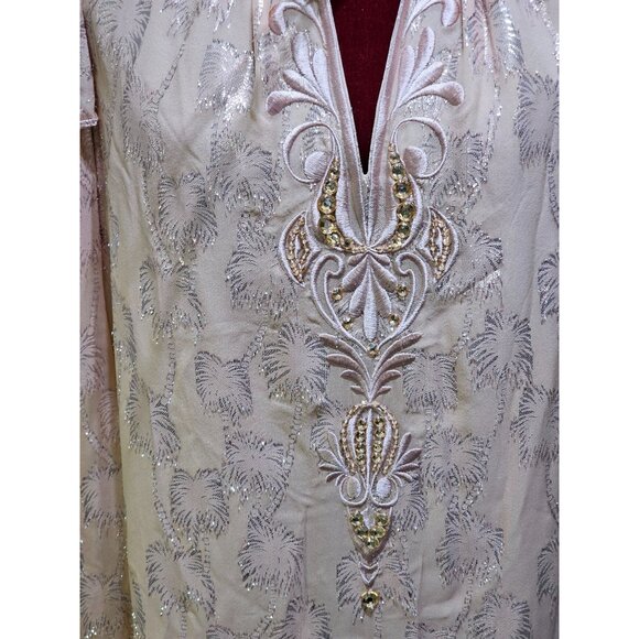 NWT Lilly Pulitzer Womens Metallic Sandstone Silk Marlyse Shift Dress Sz S 2786 - Picture 11 of 13